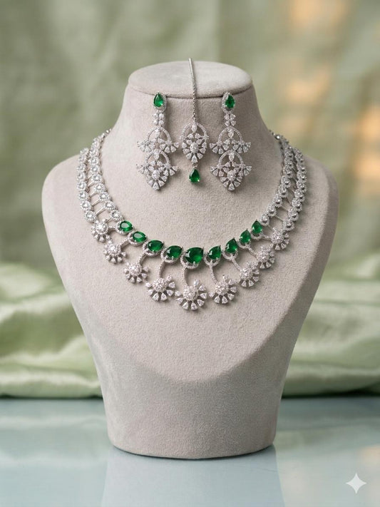 Green Stone Zircon Set